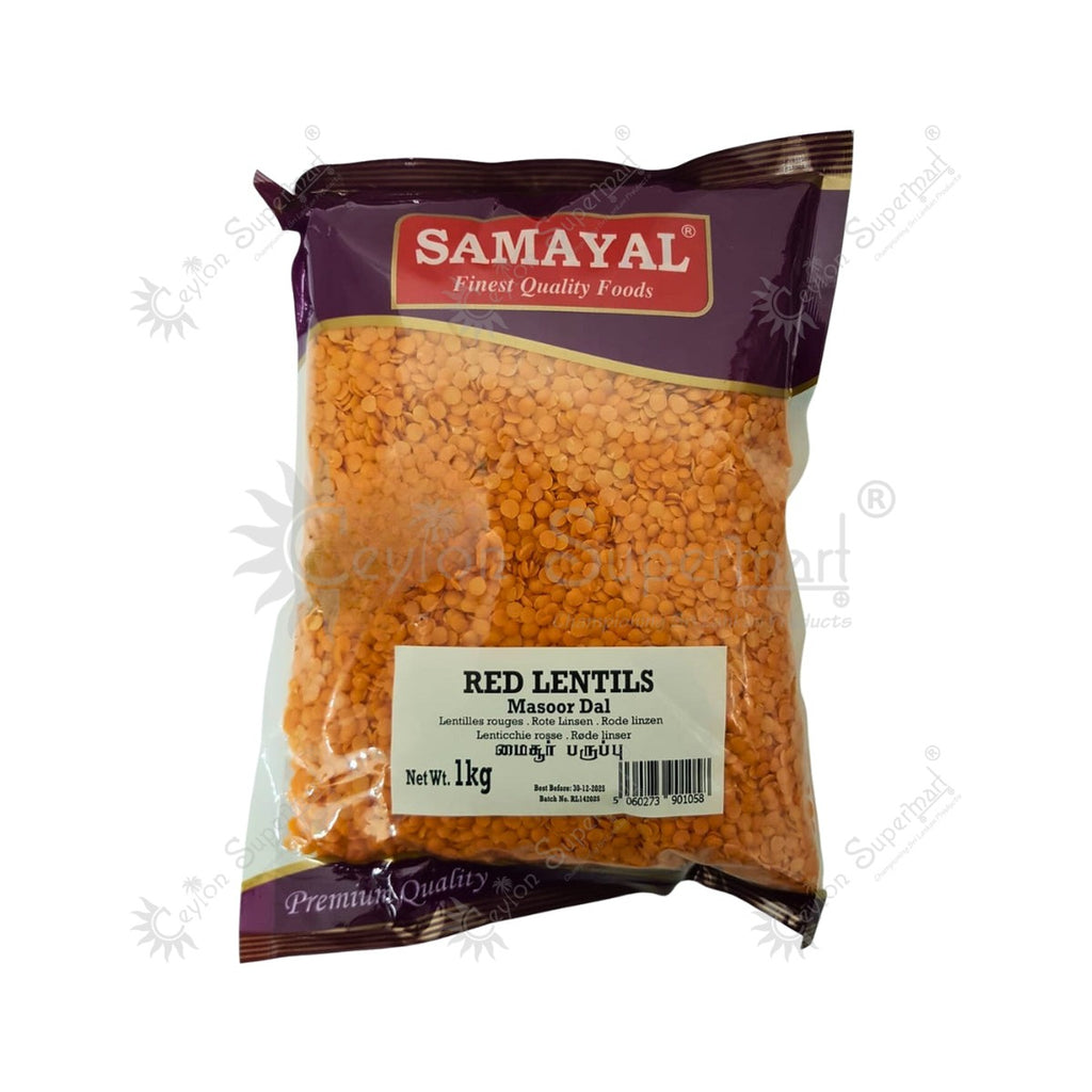 Samayal Red Split Lentils | Masoor Dal 1kg-Ceylon Supermart