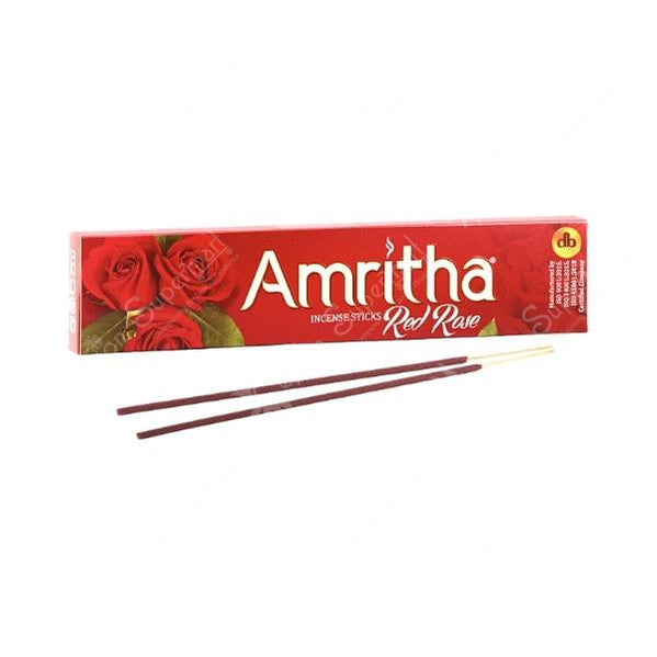 Amritha Incense Sticks, 24 Sticks, Red Rose Amritha