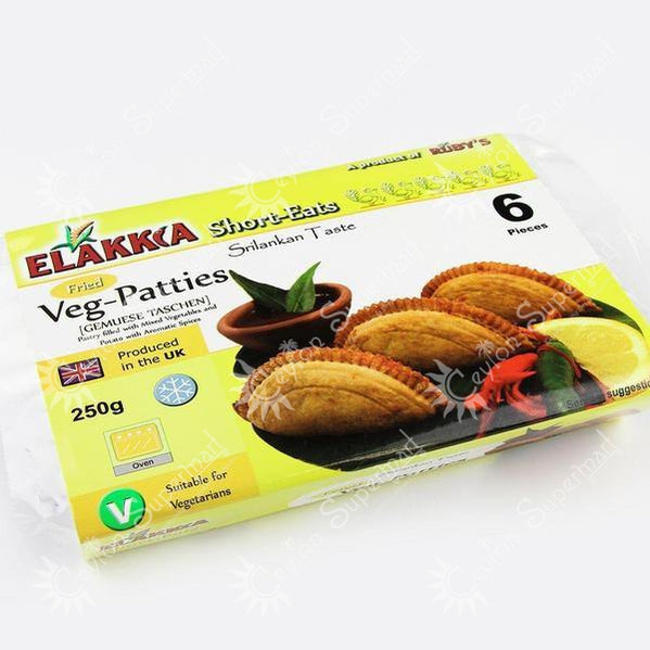 Elakkia Frozen Sri Lankan Style Vegetable Patties 6 Pieces 250g Elakkia