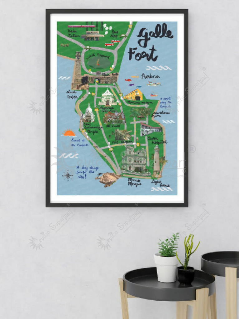 Shall We Cactus - Galle Fort Map A1 Poster Shall We Cactus