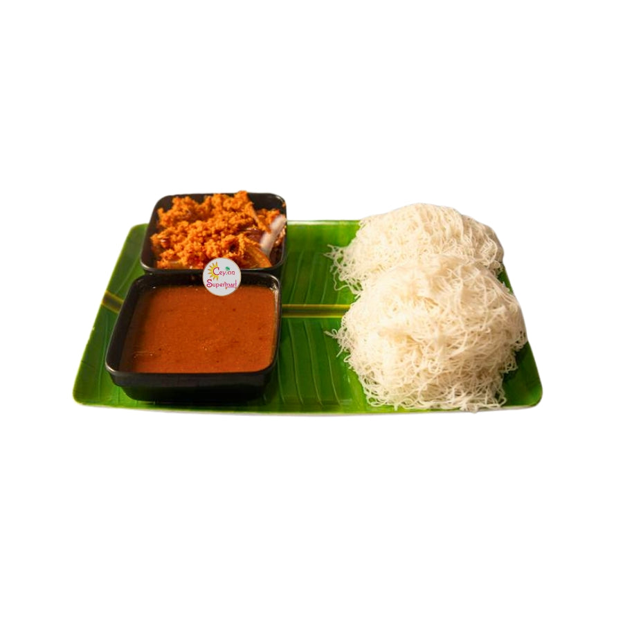 Nature's List Frozen WHITE String Hoppers with Coconut Sambol & Gravy ...