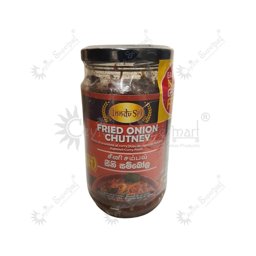 Indu Sri Fried Onion Chutney | Seeni Sambol with Maldive Fish 325g-Ceylon Supermart