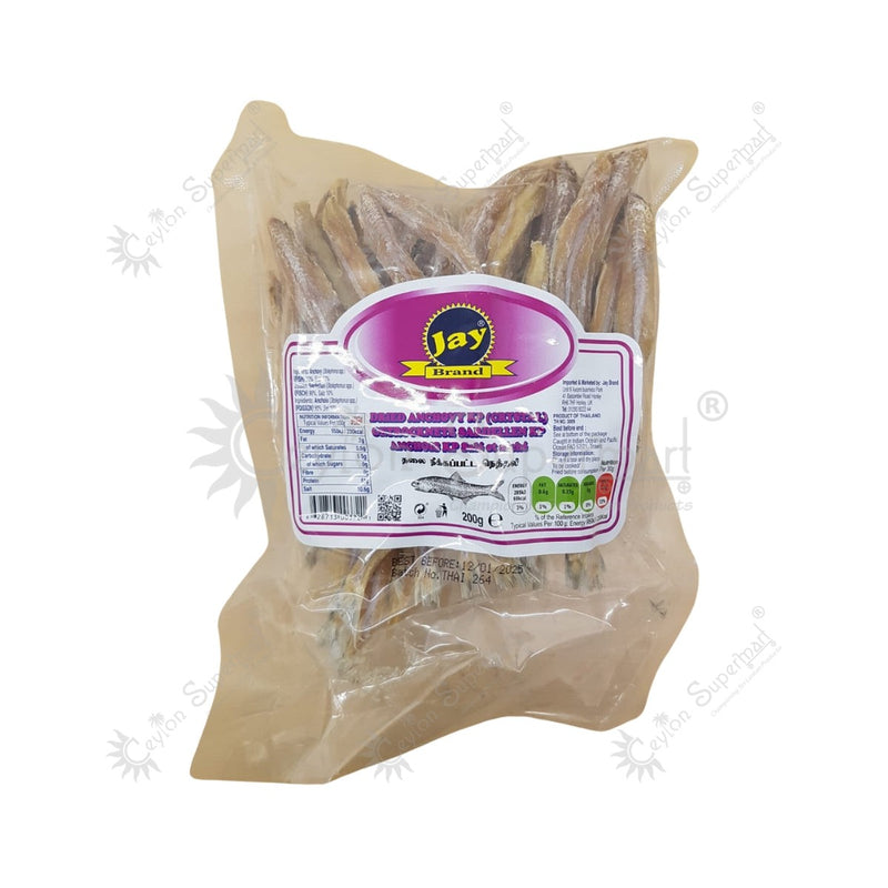 Jay Brand Dried Headless Anchovy KP (Crystal) 200g-Ceylon Supermart