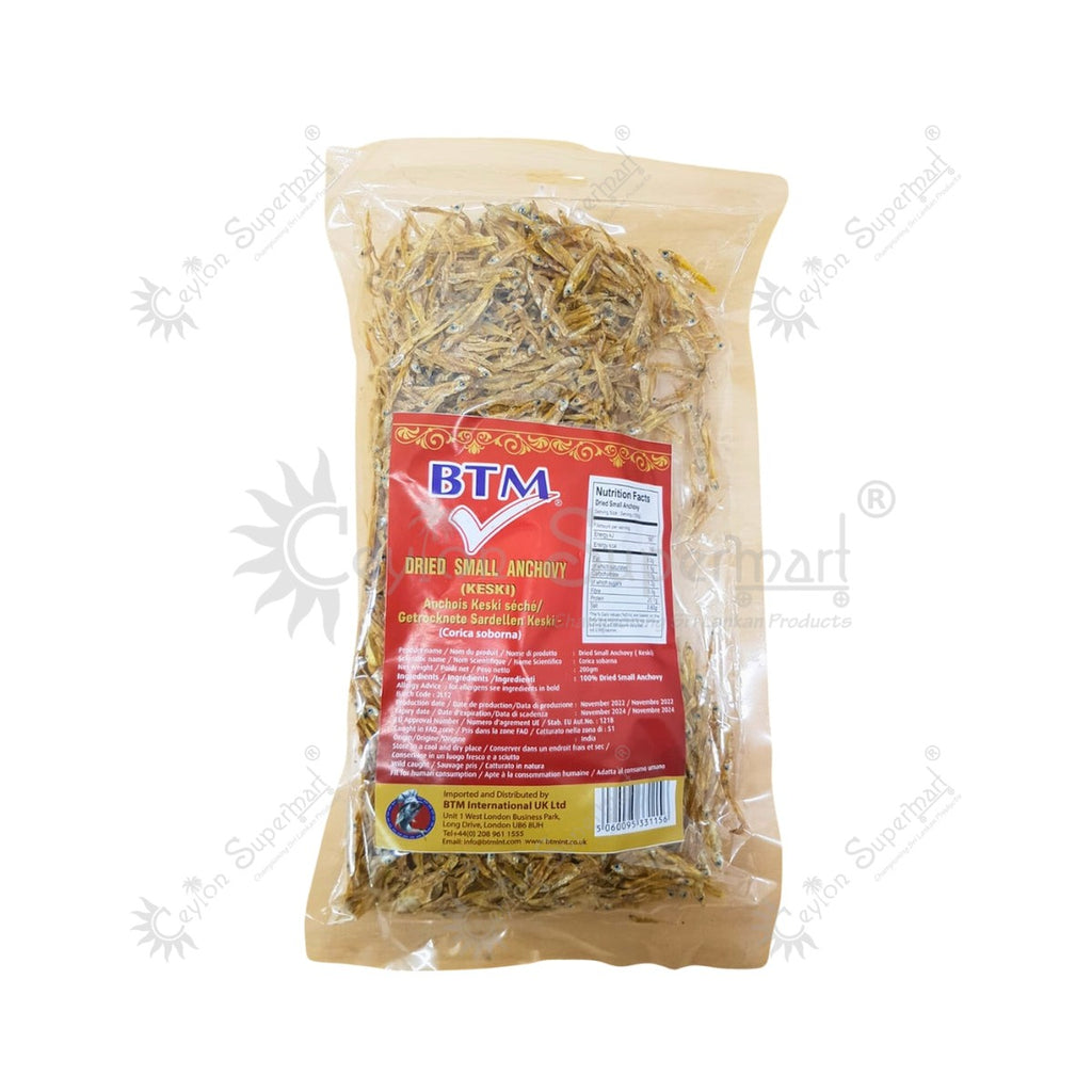 BTM Small Dried Sprats | Dried Anchovy (with Head) 200g-Ceylon Supermart