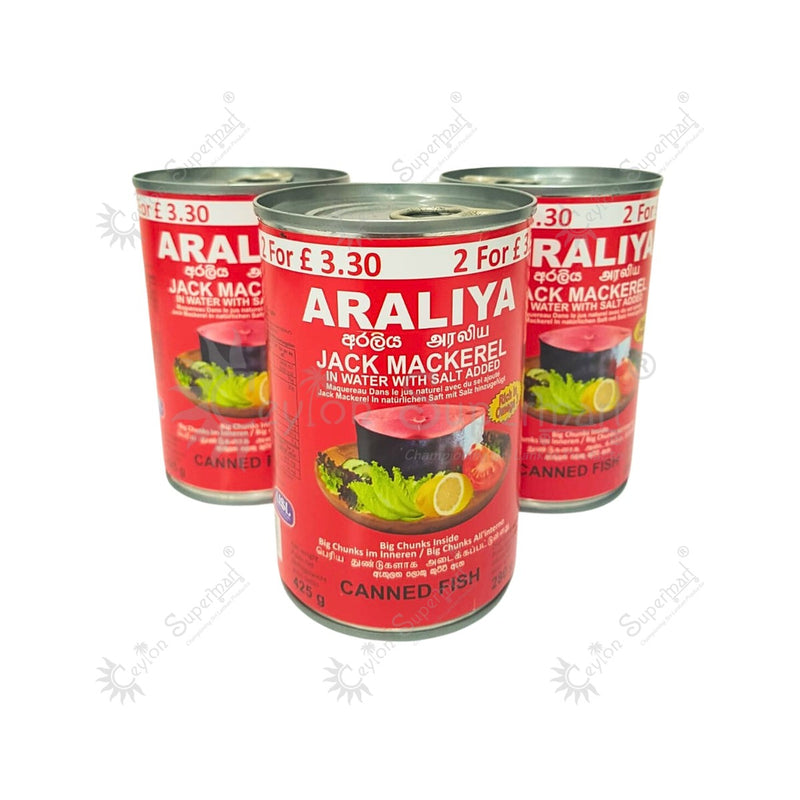 Araliya Jack Mackerel in Brine 425g | Pack of 3-Ceylon Supermart
