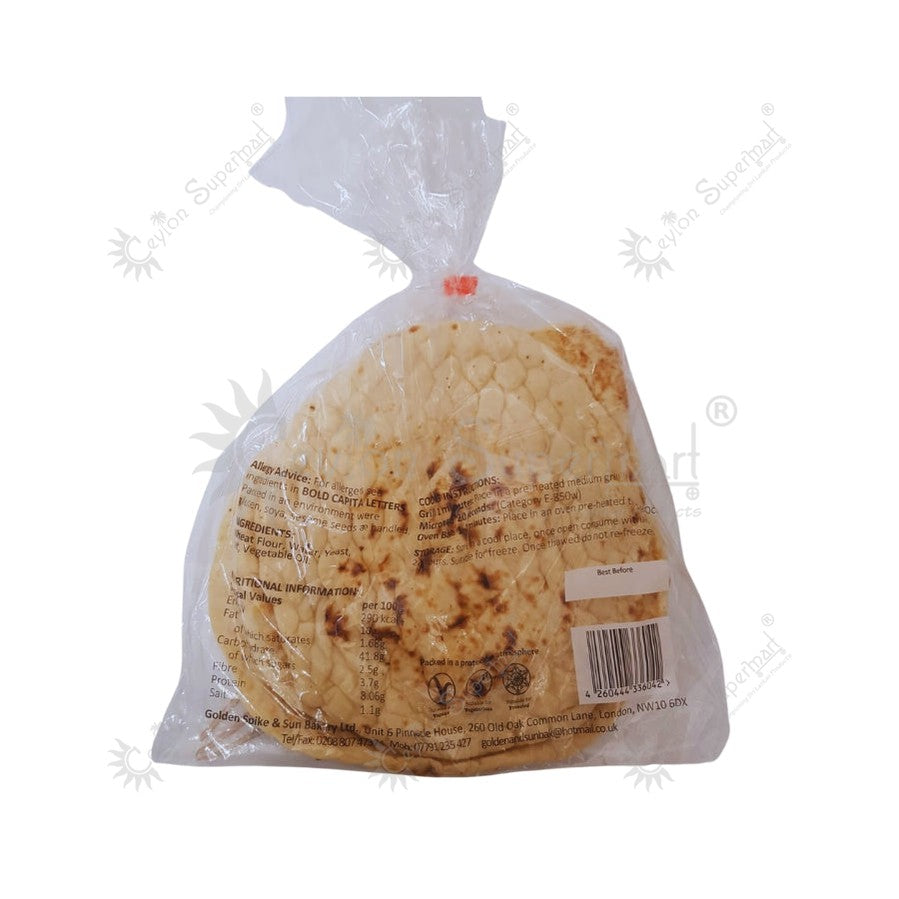 Golden Spike & Sun Bakery Fresh Handmade Plain Naan Bread 3 Pack-Ceylon Supermart