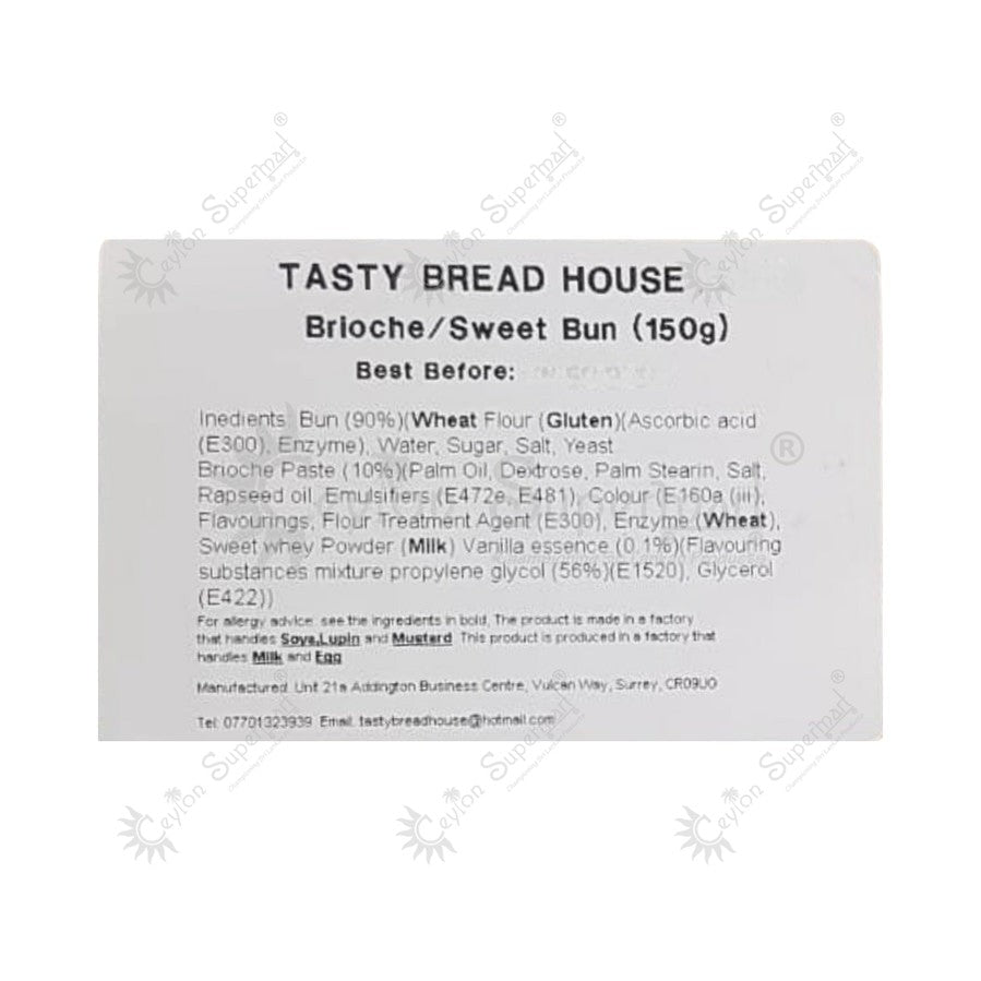 Tasty Bread House Bakery Fresh Brioche Sweet Bun 150g-Ceylon Supermart