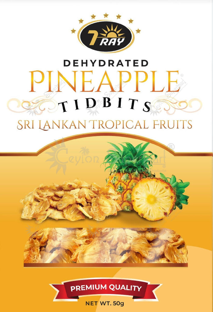 Senikma 7 Ray Dehydrated Pineapple Tidbits - 50 g-Ceylon Supermart
