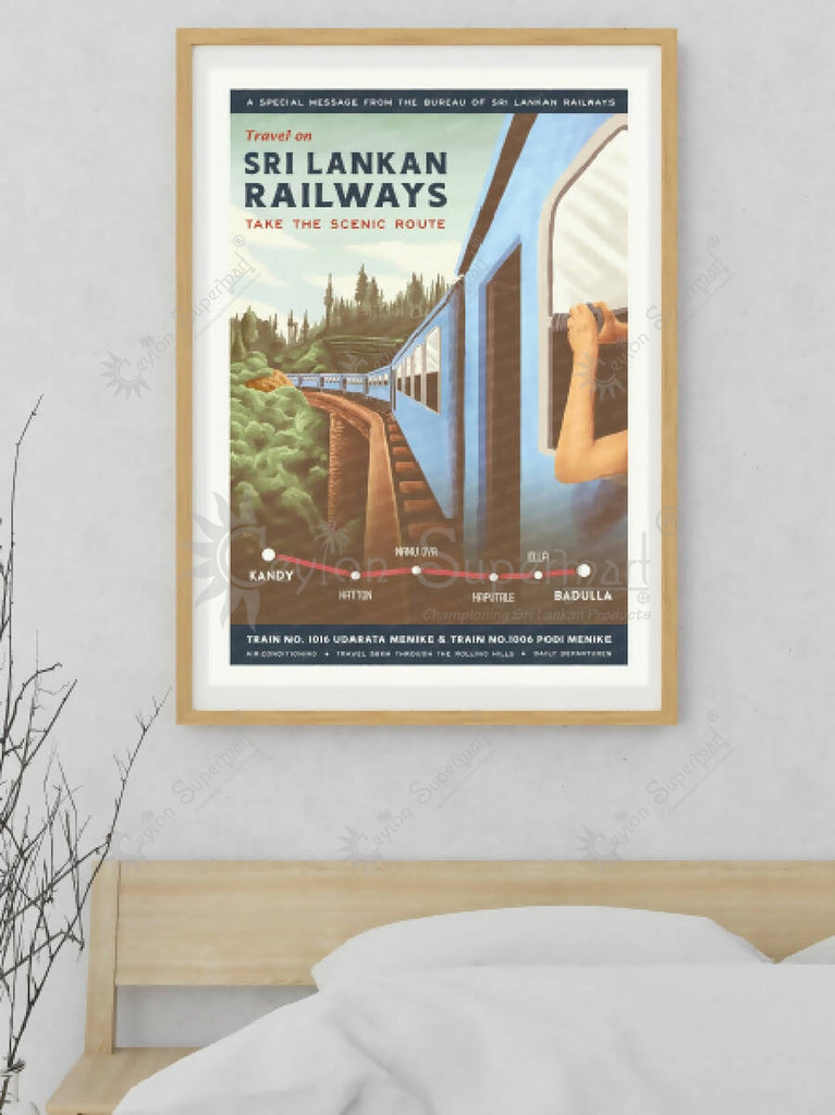 Shall We Cactus - Travel by Train A1 Poster Shall We Cactus