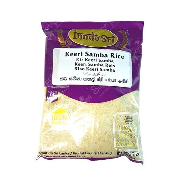 Keeri Rice Buy Indu Sri Keeri Samba Rice, 1kg from Ceylon Supermart in the UK & Europe