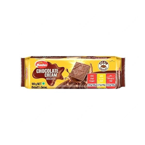 Munchee Chocolate Cream Biscuits, 100g Munchee
