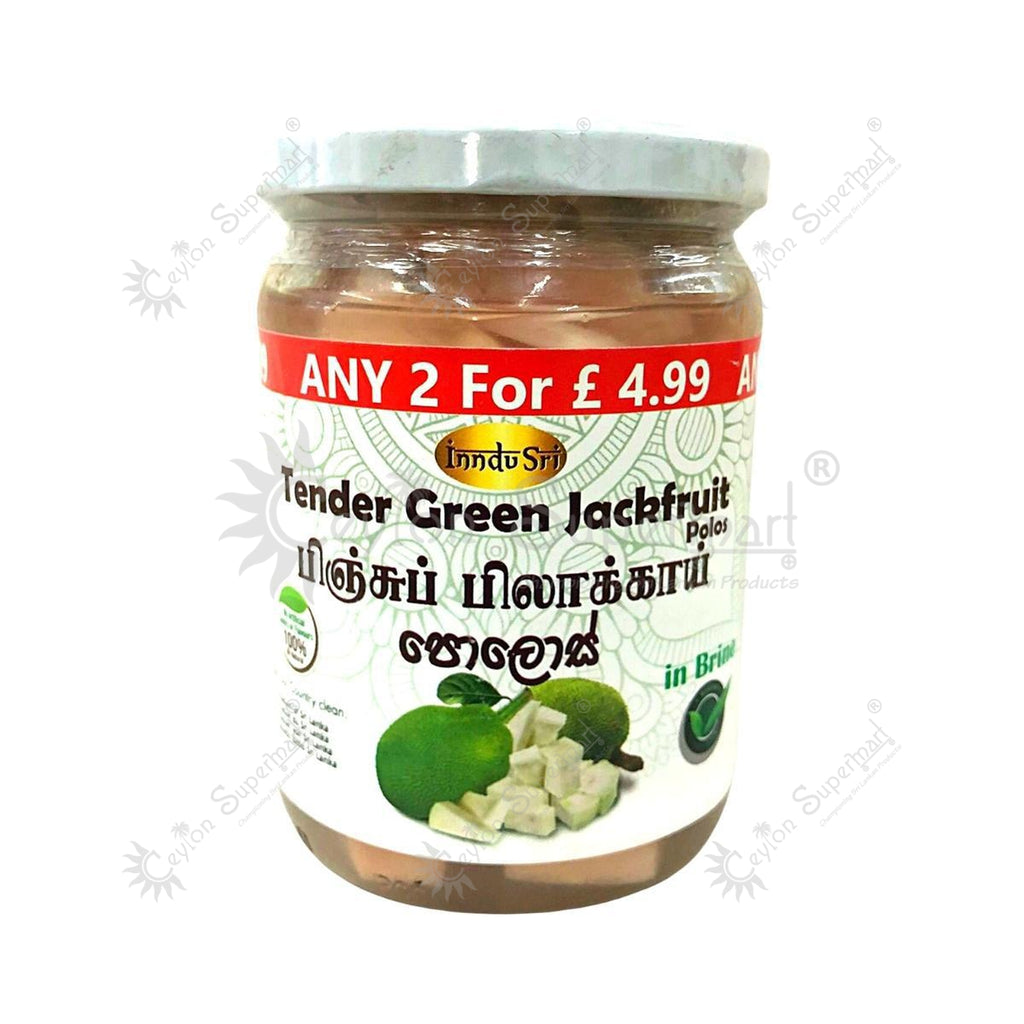Indu Sri Tender Green Jackfruit in Brine | Polos 550g Indu Sri