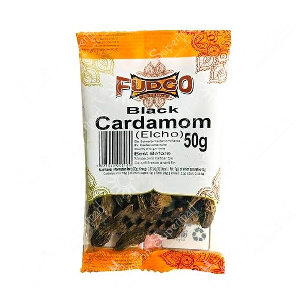 Fudco Black Cardamom Whole, 50g Fudco