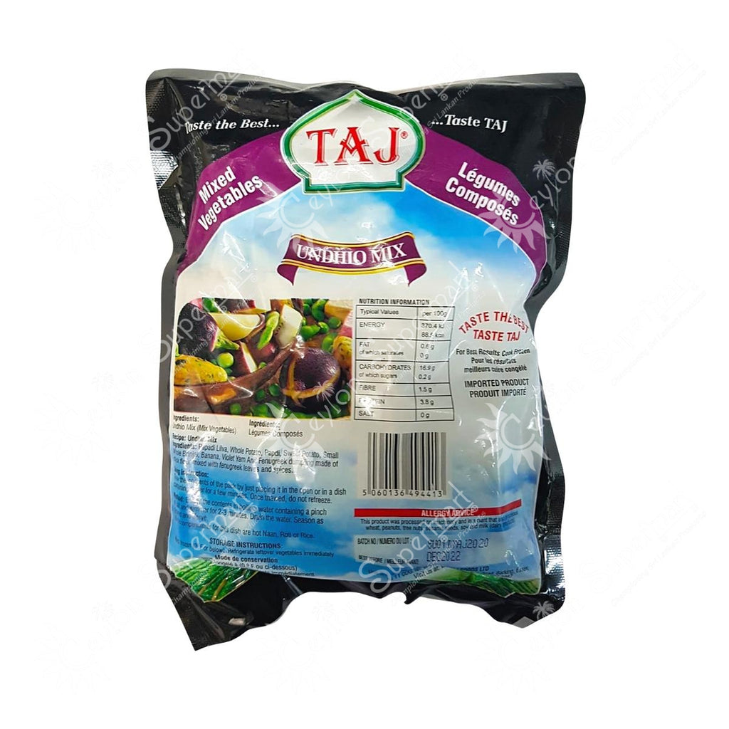 Taj Frozen Undhio Mix - Vegetable Mix, 300g Taj