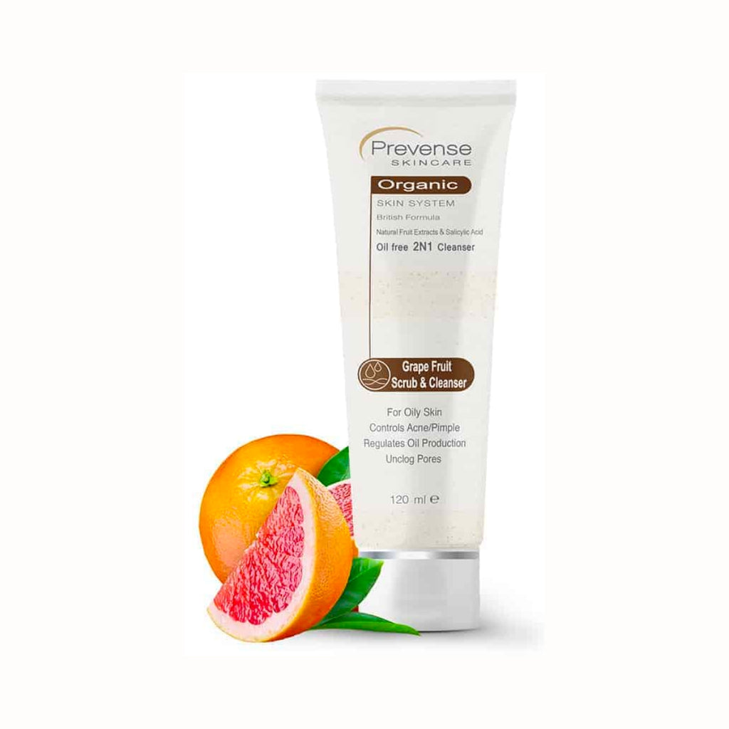 Prevense Herbal Grapefruit Scrub & Cleanser 120ml British Cosmetics