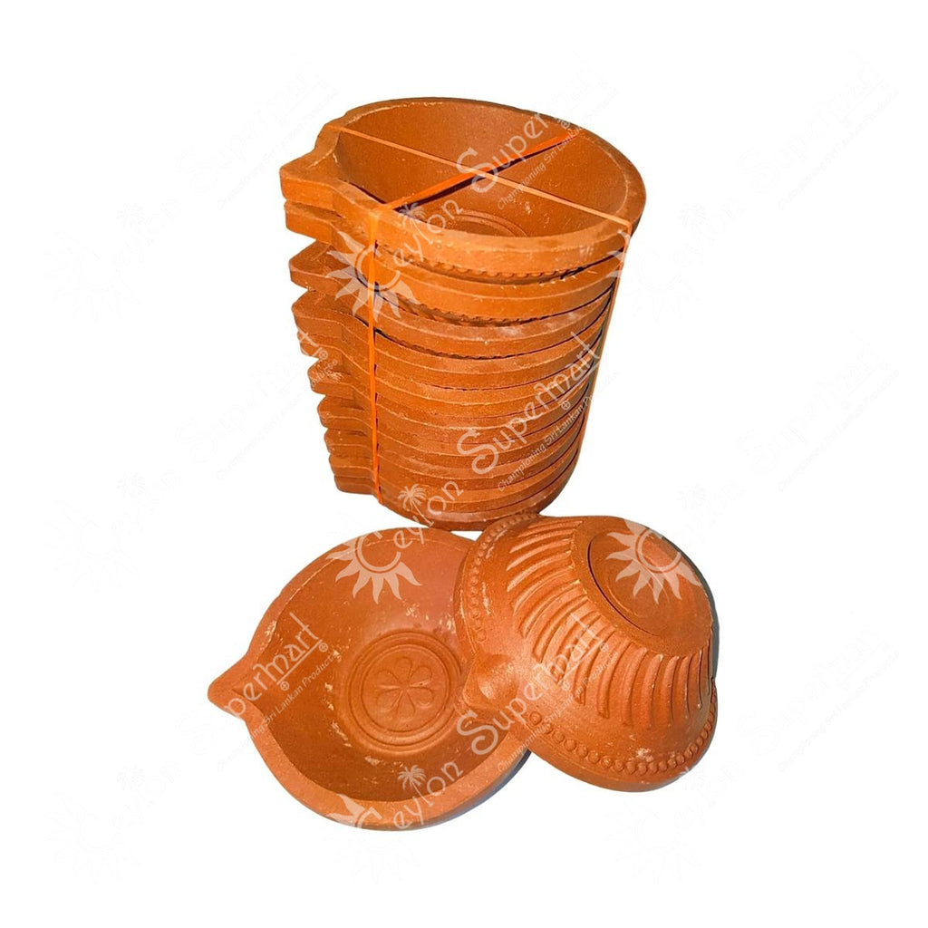 Clay Oil Lamps Pack of 10 Ceylon Supermart