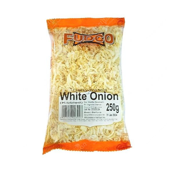 Fudco Dehydrated White Onion | Kibbled, 250g Fudco