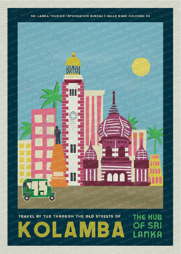 Shall We Cactus - Colombo Visit the Bustling City A1 Poster Shall We Cactus
