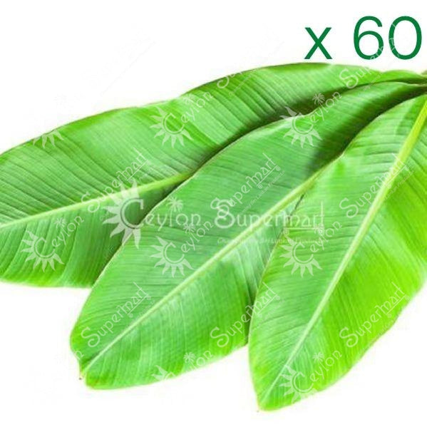 Fresh Banana Leaves | Box of 60 Leaves Ceylon Supermart
