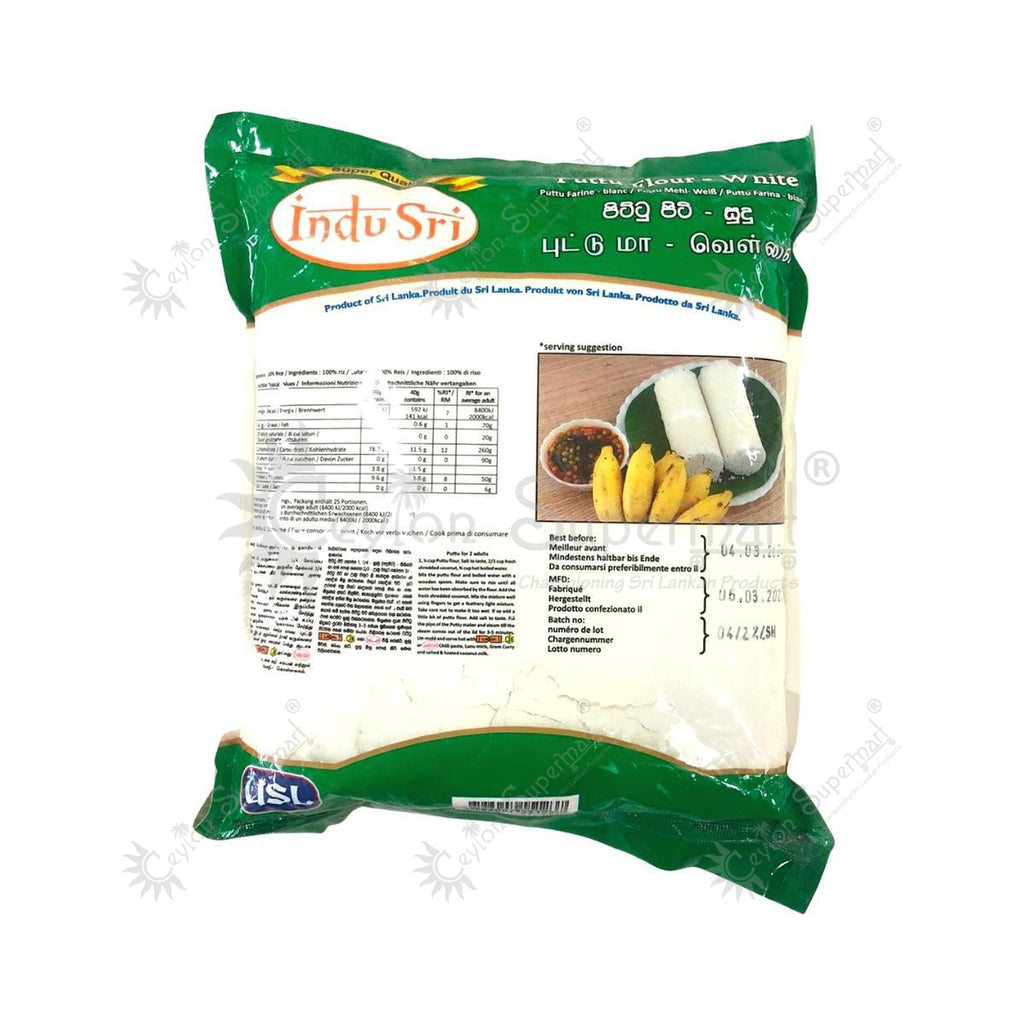 Indu Sri White Puttu Flour 1 kg Indu Sri