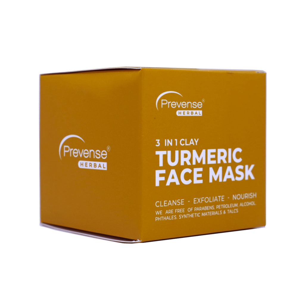 Prevence Herbal 3 in 1 Clay Turmeric Mask 75g British Cosmetics