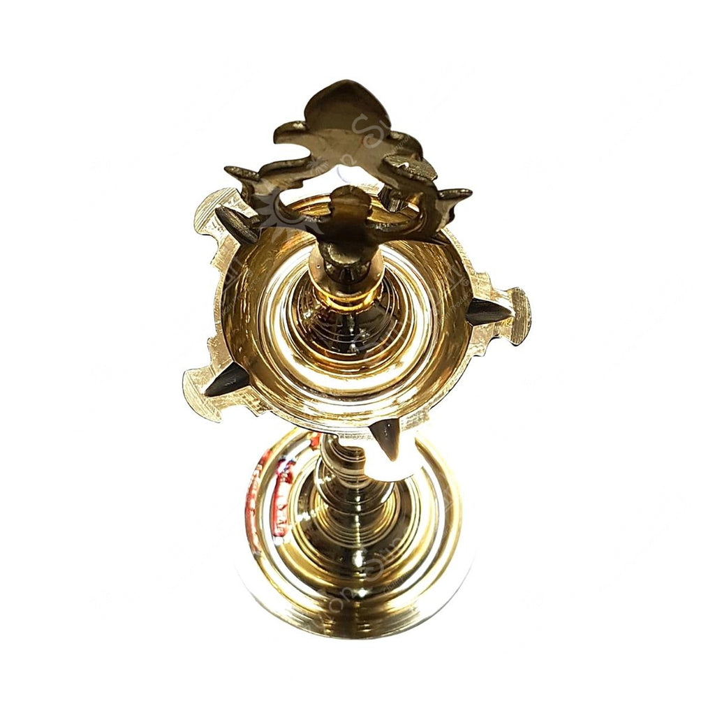 Table Top Brass Oil Lamp | Vilakku 48 cm Ceylon Supermart