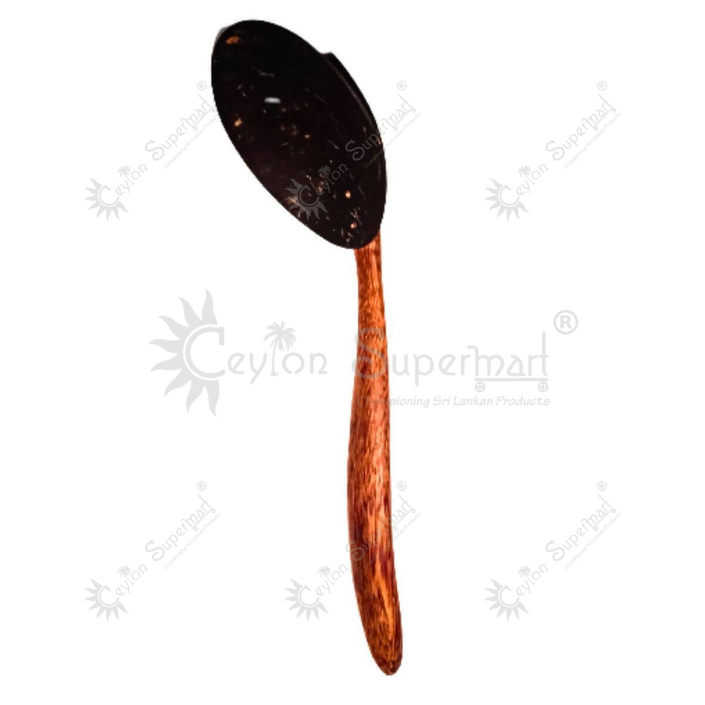 E and E Shop Coconut Shell Rice Spoon | 11 inch | Single-Ceylon Supermart