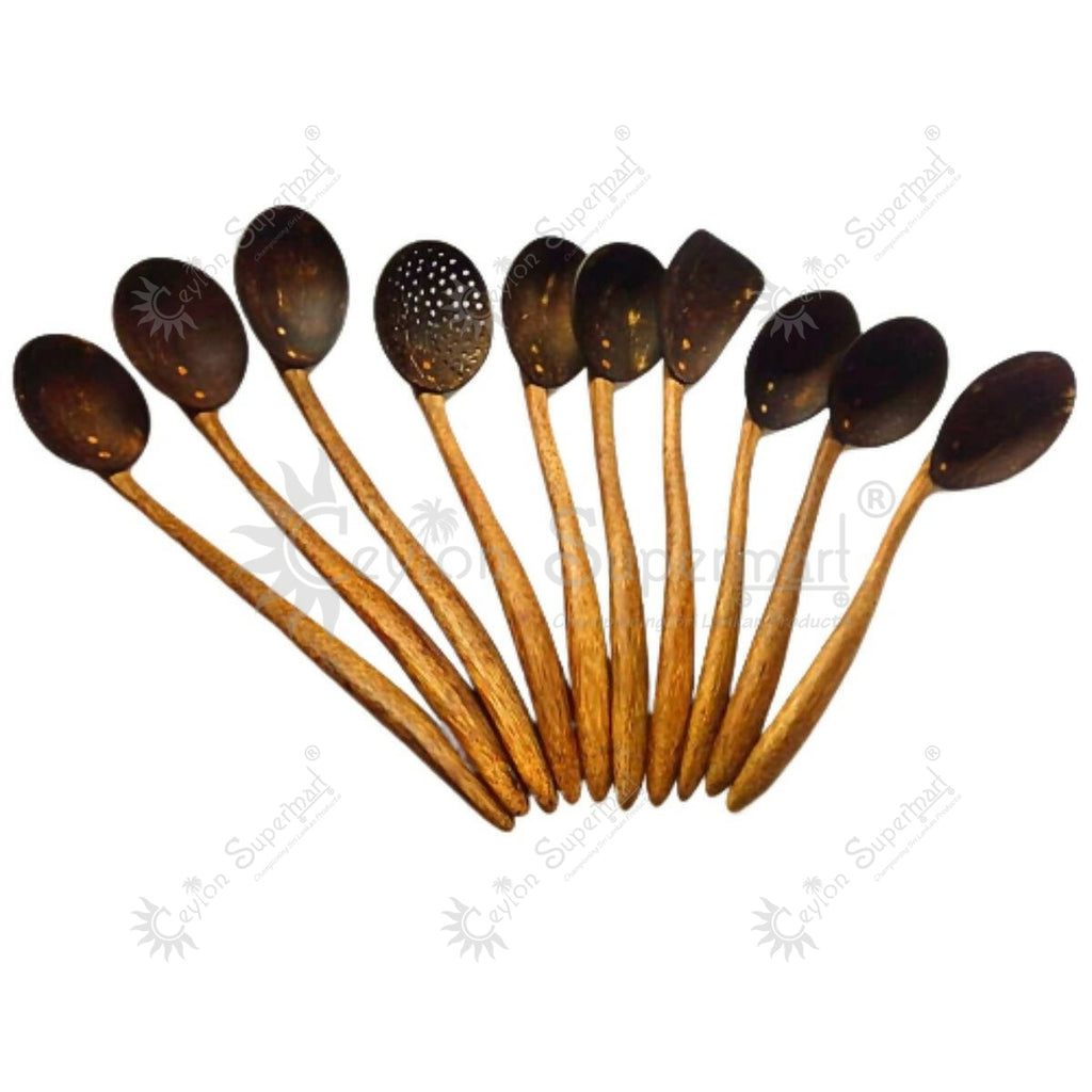 Coconut Shell Cooking Spoons | Pack of 10 spoons E and E shop