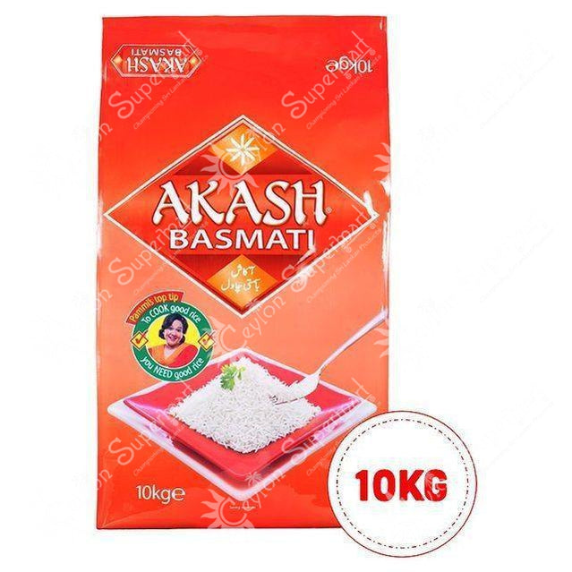 Buy Akash Basmati Rice, 10kg from Ceylon Supermart in the UK & Europe