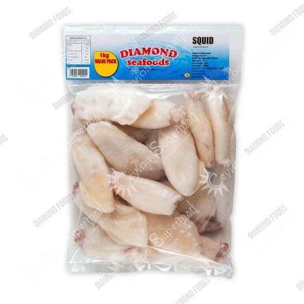 Diamond Frozen Cleaned Squid, 1kg Diamond Foods