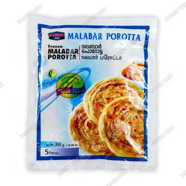 Diamond Frozen Malabar Porotta 5 Pieces, 300g Diamond Foods
