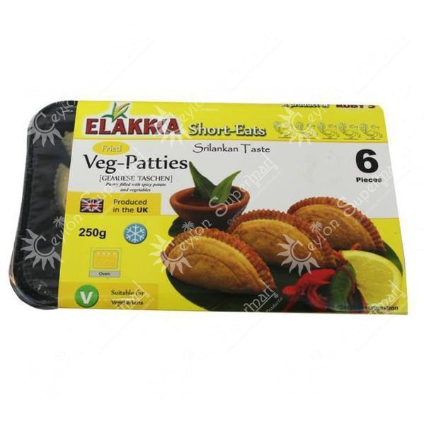 Elakkia Frozen Sri Lankan Style Vegetable Patties 6 Pieces 250g Elakkia