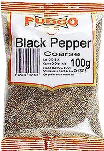 Fudco Black Pepper Coarse, 100g Fudco