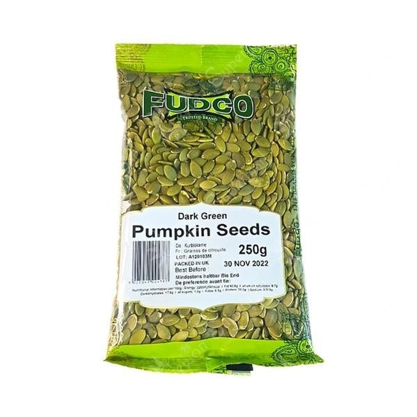 Fudco Dark Green Pumpkin Seeds, 250g Fudco