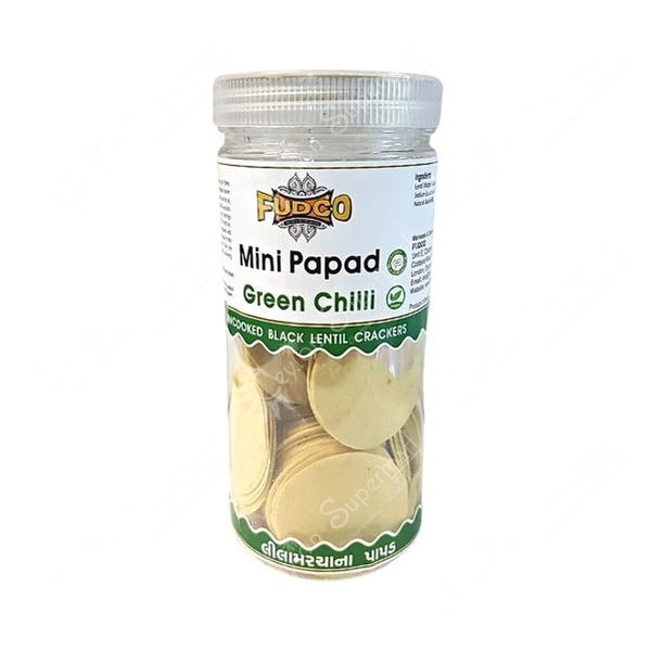Fudco Mini Papad | Green Chilli, 200g Fudco