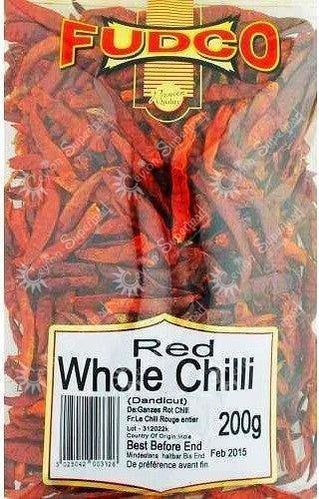 Fudco Whole Dried Red Chillies, 200g Fudco
