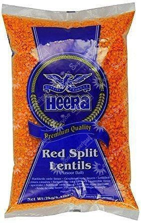 Heera Red Split Lentils / Dahl, 2kg Heera