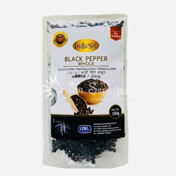 Indu Sri Black Pepper Whole, 100g Indu Sri