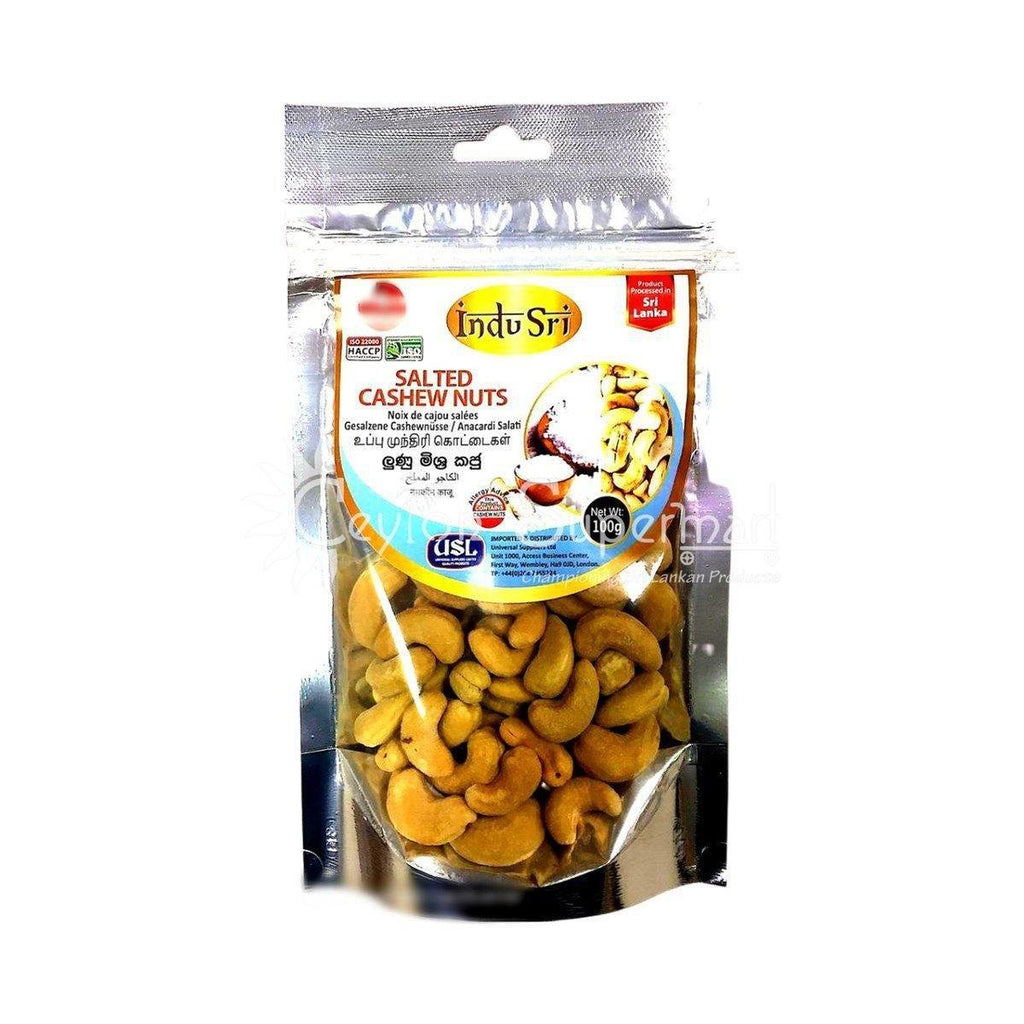 Indu Sri Salted Cashew Nuts Savoury Snack 100g Indu Sri