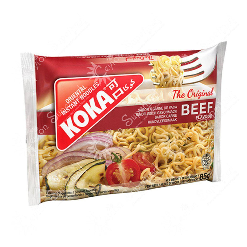 Koka Oriental Instant Noodles - Beef Flavour, 85g Koka