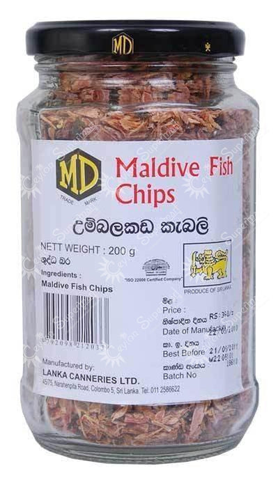 MD Maldive Fish Chips, 200g MD