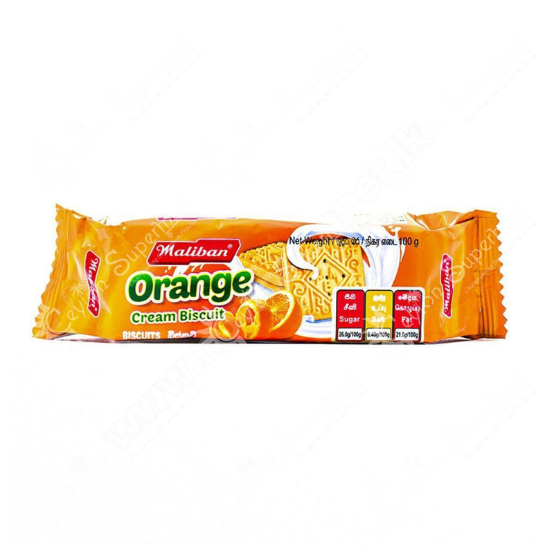 Maliban Orange Cream Biscuits, 100g Maliban