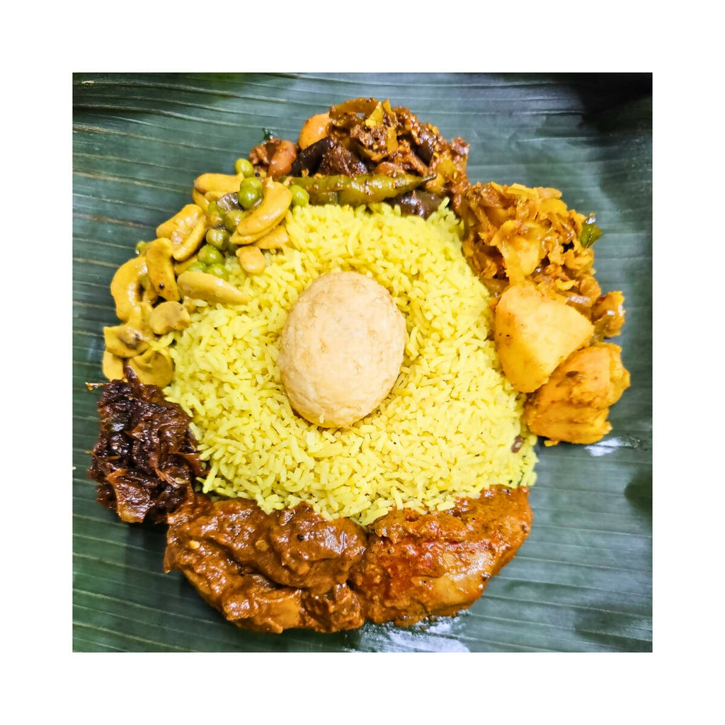 Marian’s Kitchen - Yellow Rice with 1 Meat or Fish and 5 Items 850-900g-Ceylon Supermart