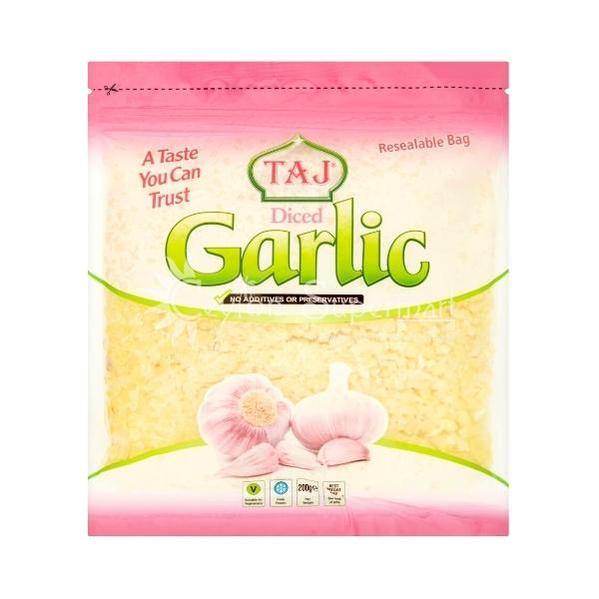 Taj Frozen Diced Garlic, 200g Taj