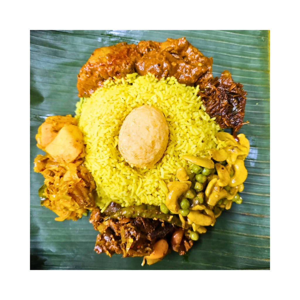 Marian’s Kitchen - Yellow Rice with 1 Meat or Fish and 5 Items 850-900g-Ceylon Supermart