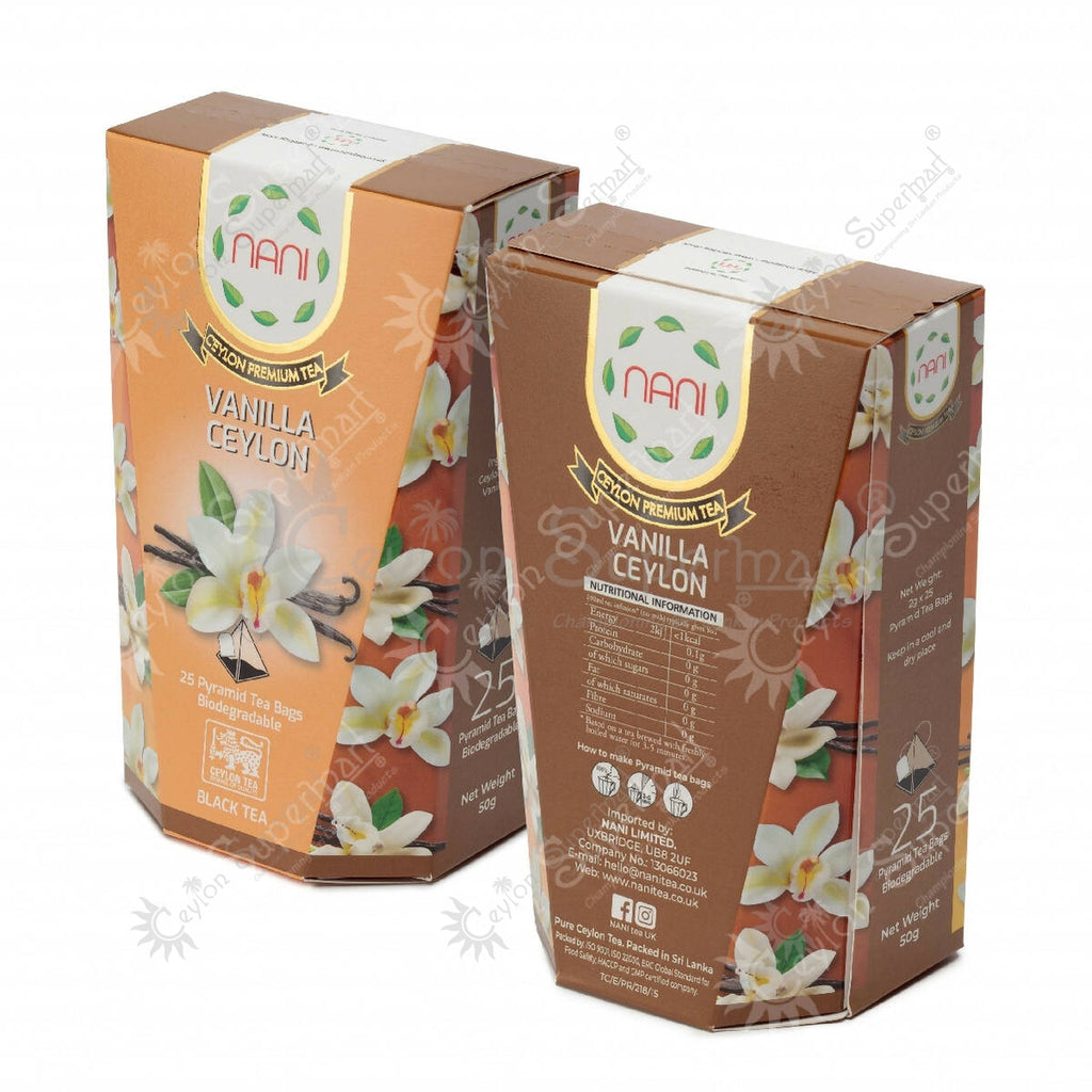 Nani Ceylon Premium Tea Vanilla Ceylon 25 Teabags-Ceylon Supermart