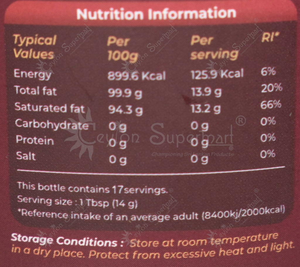 Senikma 7 Ray Virgin Coconut Oil - 250 ml-Ceylon Supermart