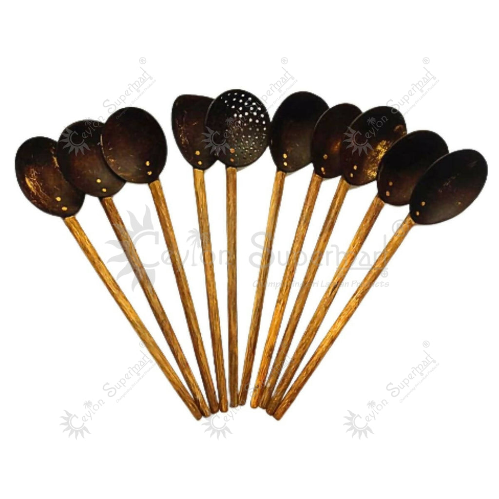 Coconut Shell Spoons | Pack of 10 spoons E and E shop