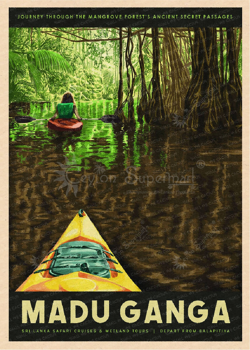 Shall We Cactus - Kayaking on the Madu River, Bentota A1 Poster Shall We Cactus