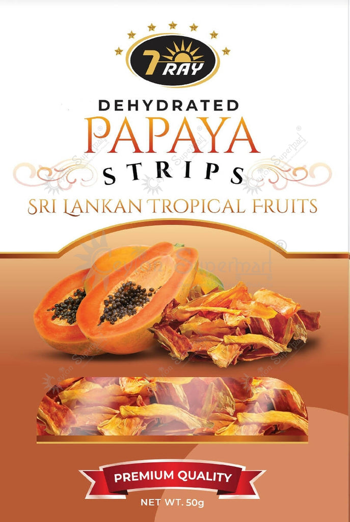 Senikma 7 Ray Dehydrated Papaya Strips - 50 g-Ceylon Supermart